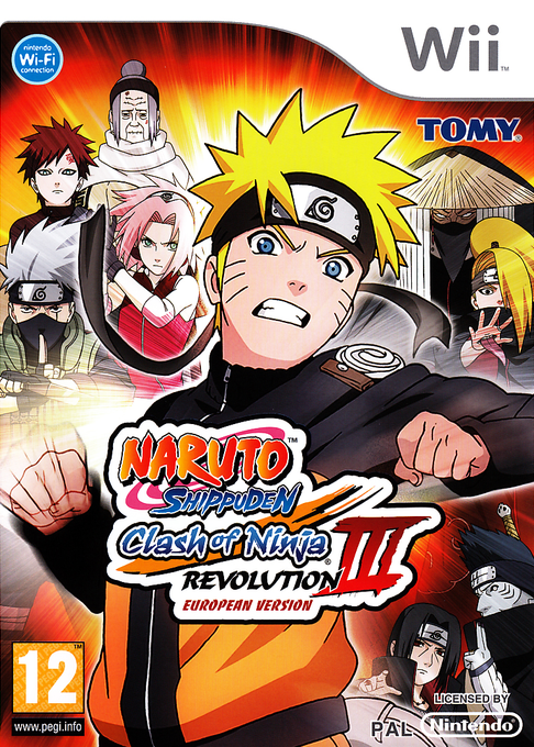 Naruto Shippuden - Clash Of Ninja Revolution 3 - European Version — box-2D (EU)