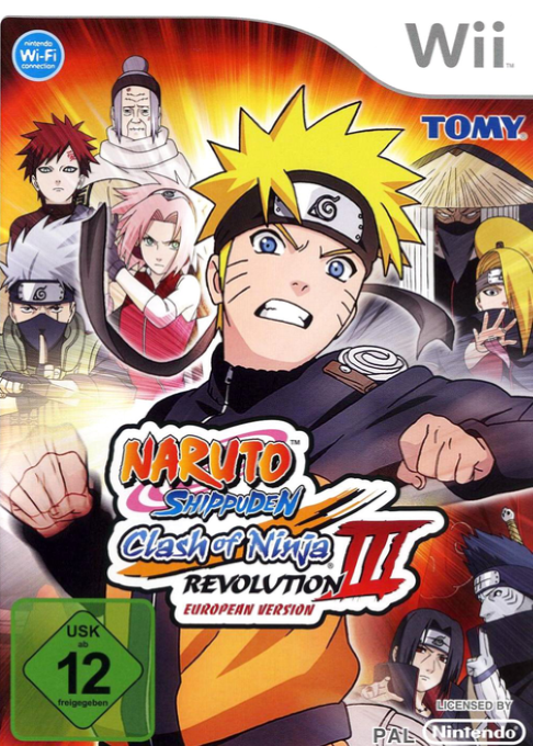 Naruto Shippuden - Clash Of Ninja Revolution 3 - European Version — box-2D (DE)