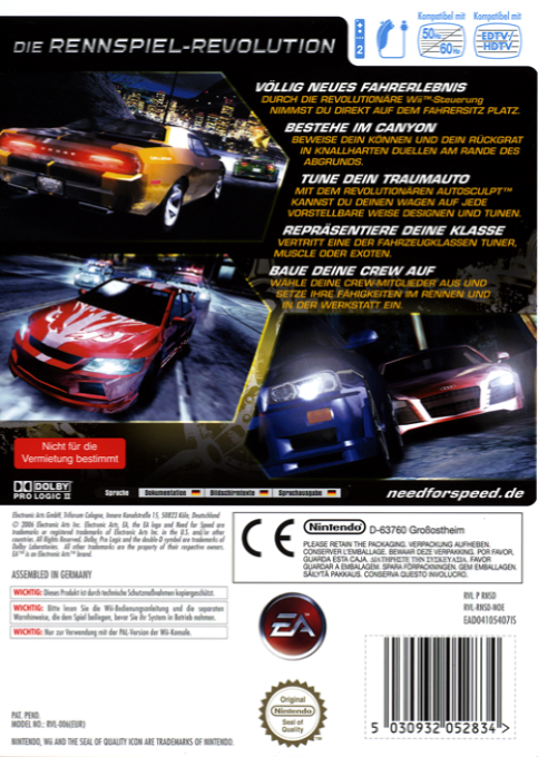 Need for Speed - Carbon — box-2D-back (DE)