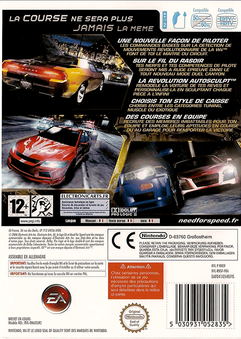 Need for Speed - Carbon — box-2D-back (FR)
