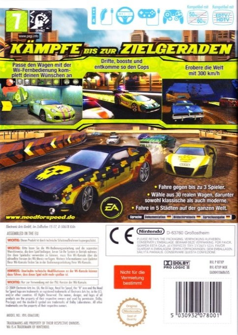 Need for Speed - Nitro — box-2D-back (DE)