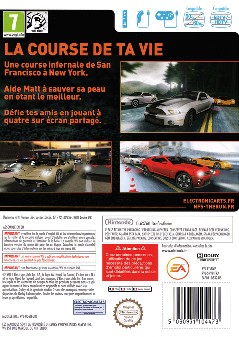 Need For Speed - The Run — box-2D-back (FR)