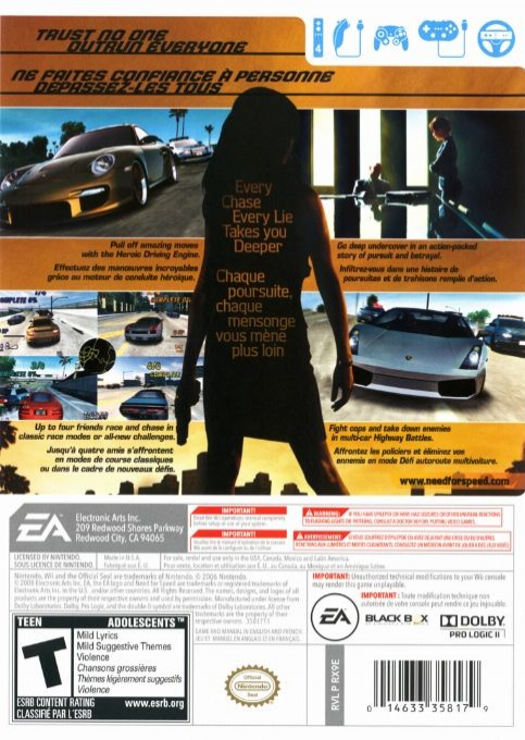 Need for Speed - Undercover — box-2D-back (US)