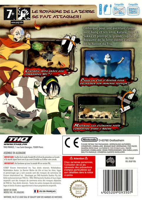 Avatar - Le Dernier Maître De L'air - Le Royaume De La Terre En Feu — box-2D-back (FR)
