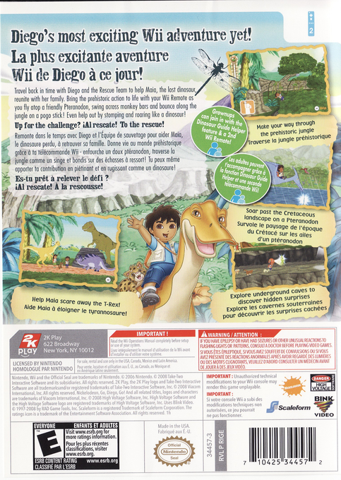 Nickelodeon Go Diego Go! Great Dinosaur Rescue — box-2D-back (US)
