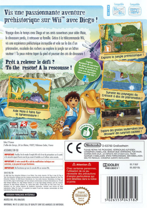 Nickelodeon Go Diego Go! Great Dinosaur Rescue — box-2D-back (FR)