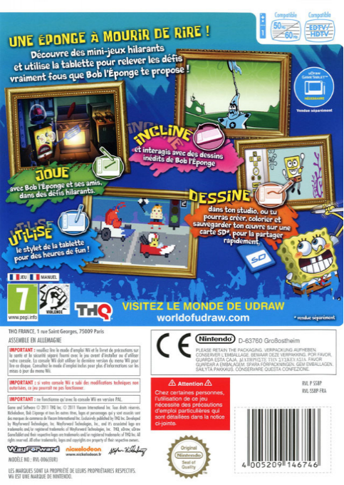 Bob L'eponge - La Grande Art-venture — box-2D-back (FR)