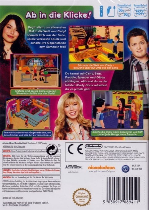 iCarly 2 - iJoin the Click! — box-2D-back (DE)