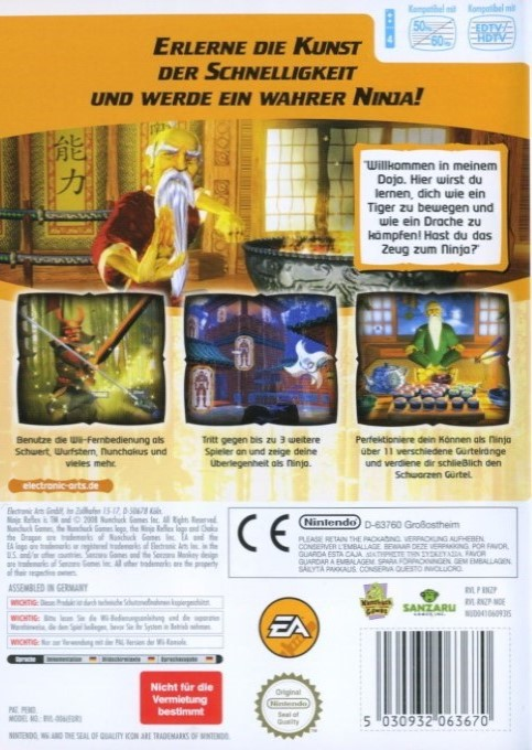 Ninja Reflex — box-2D-back (DE)