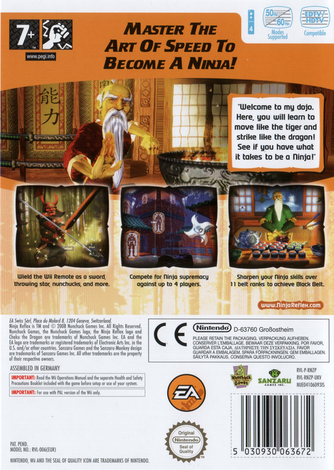 Ninja Reflex — box-2D-back (EU)