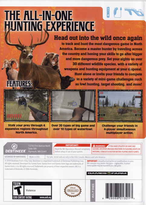 North American Hunting Extravaganza 2 — box-2D-back (US)