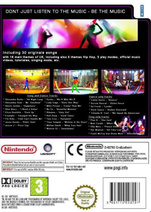 Now! That's What I Call Music :  Dance & Sing — box-2D-back (EU)