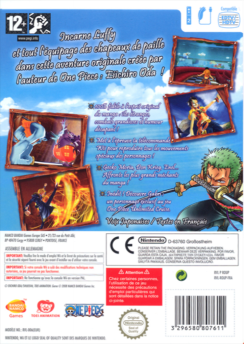 One Piece - Unlimited Cruise 1 - The Treasure Beneath the Waves — box-2D-back (FR)