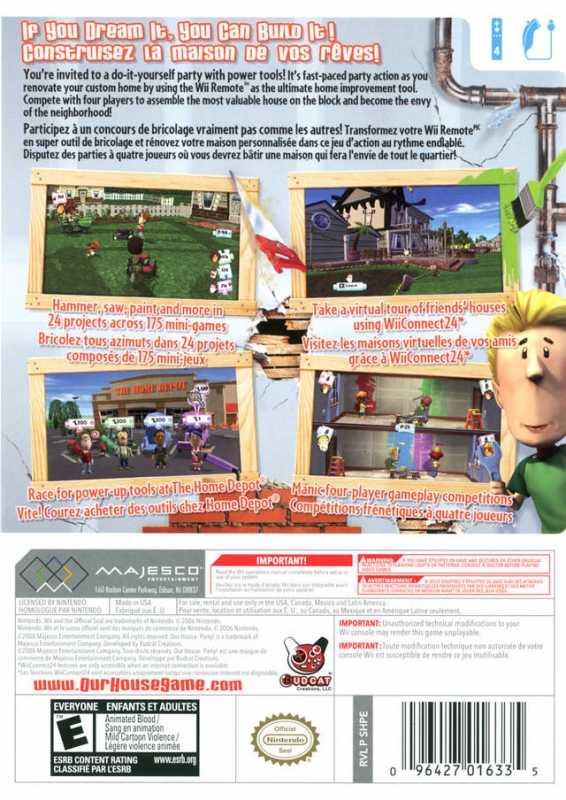 Our House - Party! — box-2D-back (US)