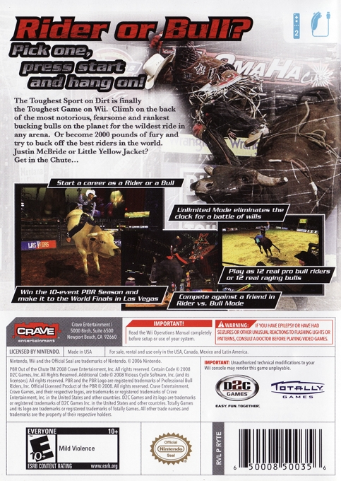 Out Of The Chute — box-2D-back (US)