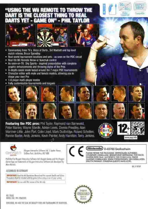 Pdc World Championship Darts 2008 — box-2D-back (US)