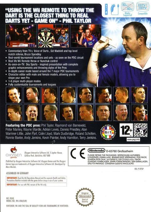 Pdc World Championship Darts 2008 — box-2D-back (UK)