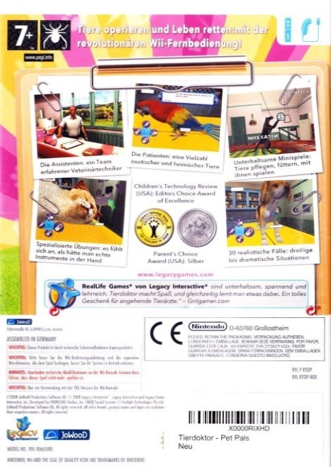Pet Pals - Animal Doctor — box-2D-back (DE)
