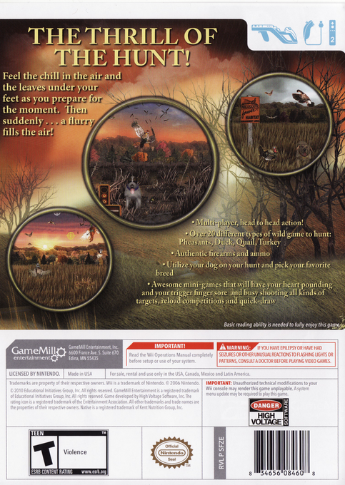 Pheasants Forever - Wingshooter — box-2D-back (US)