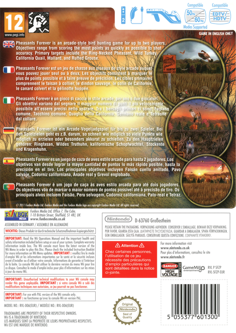 Pheasants Forever - Wingshooter — box-2D-back (EU)