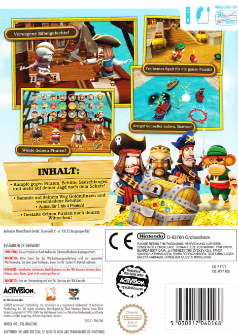 Pirates - Hunt for Blackbeard's Booty — box-2D-back (DE)