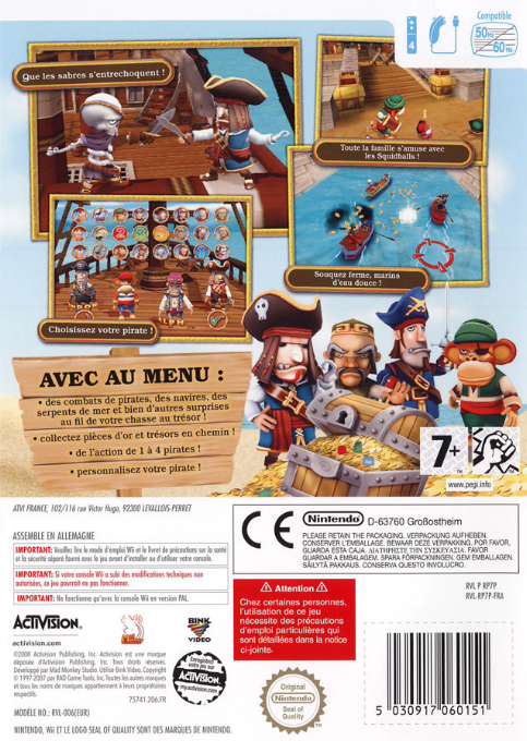 Pirates - Hunt for Blackbeard's Booty — box-2D-back (FR)