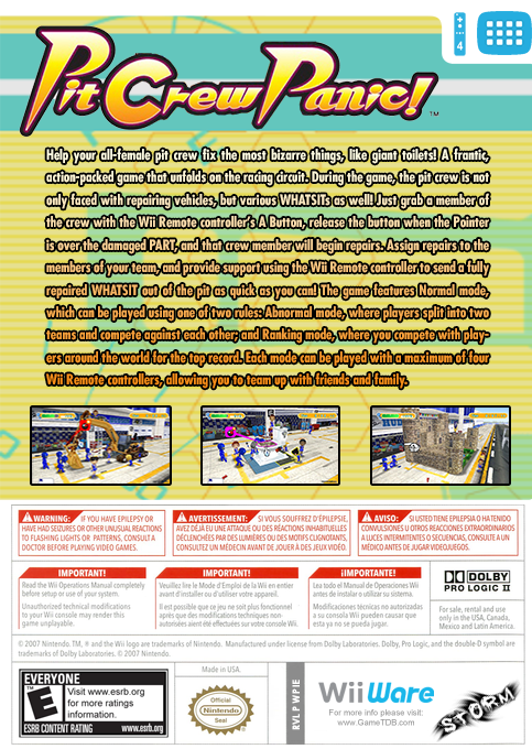 Pit Crew Panic! — box-2D-back (US)