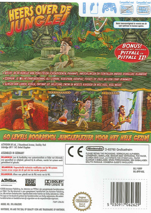 Pitfall - The Big Adventure — box-2D-back (NL)