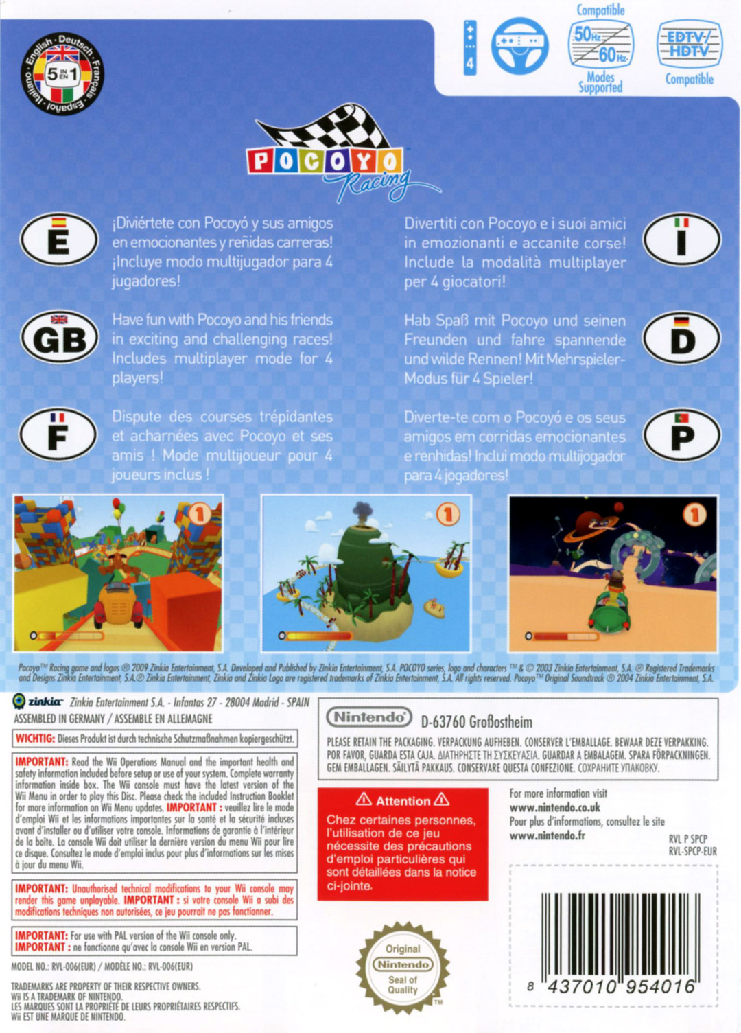 Pocoyo Racing — box-2D-back (EU)