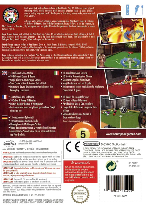 Pool Party — box-2D-back (FR)