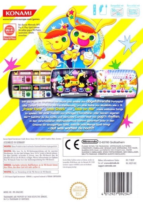 Pop'n Rhythm — box-2D-back (DE)