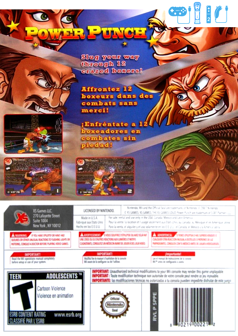 Power Punch — box-2D-back (US)