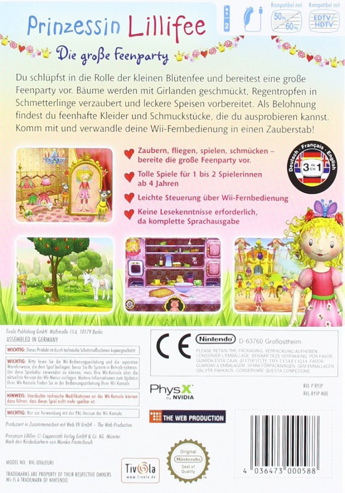 Princess Lillifee's Magic Fairy — box-2D-back (DE)