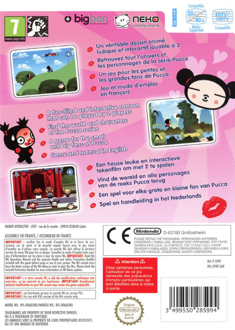 Pucca's Race For Kisses — box-2D-back (UK)