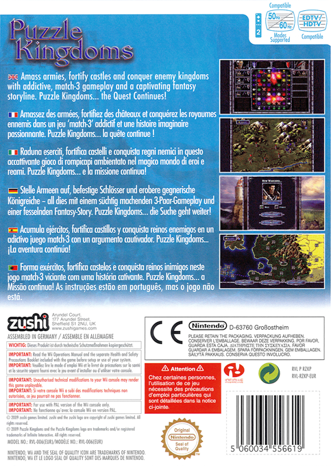 Puzzle Kingdoms — box-2D-back (DE)