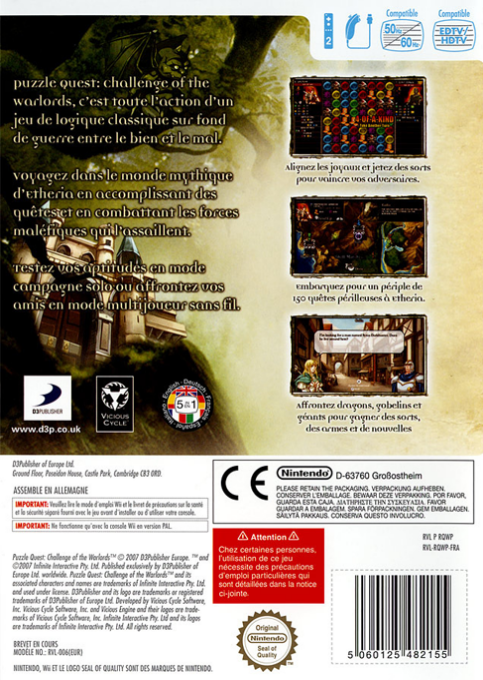 Puzzle Quest - Challenge Of The Warlords — box-2D-back (FR)