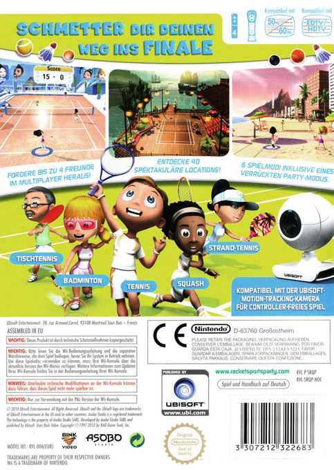 Racket Sports Party — box-2D-back (DE)