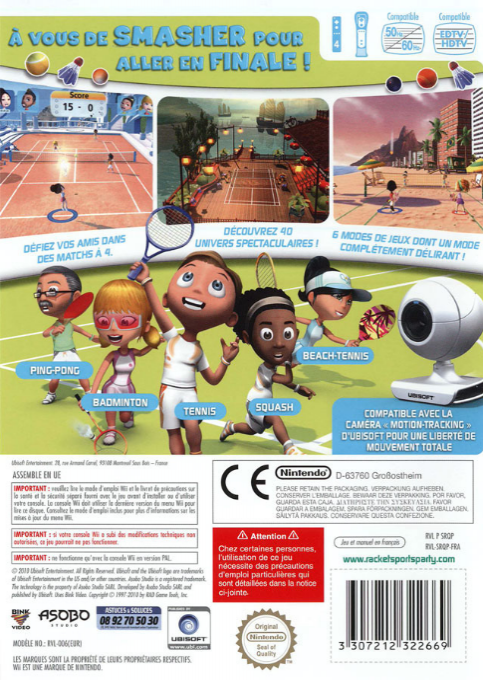 Racket Sports Party — box-2D-back (FR)