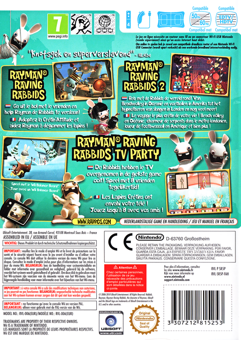 Raving Rabbids - Party Collection — box-2D-back (FR)
