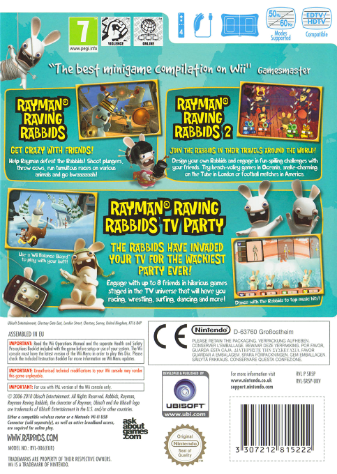 Raving Rabbids - Party Collection — box-2D-back (UK)