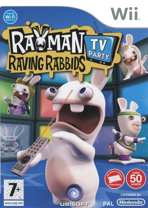 Rayman Raving Rabbids - TV Party — box-2D (IT)