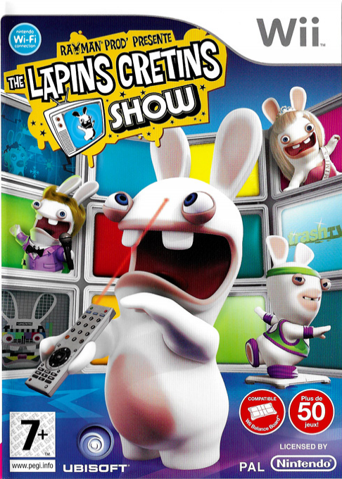 Rayman Raving Rabbids - TV Party — box-2D (FR)