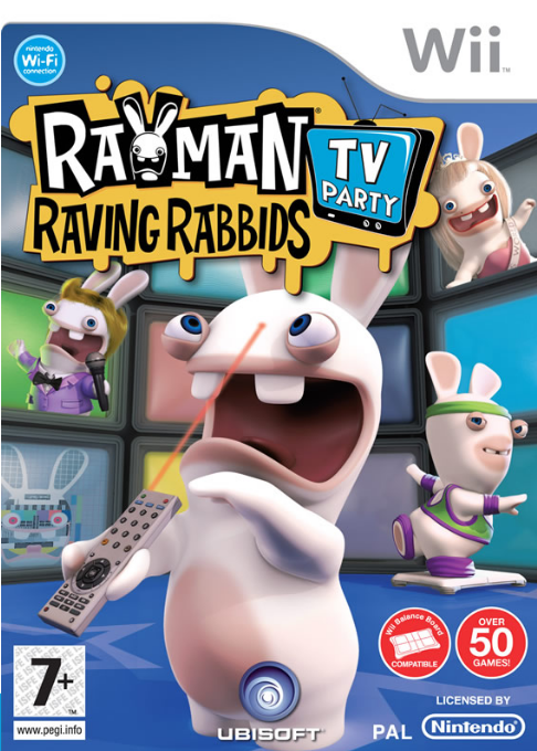 Rayman Raving Rabbids - TV Party — box-2D (NL)