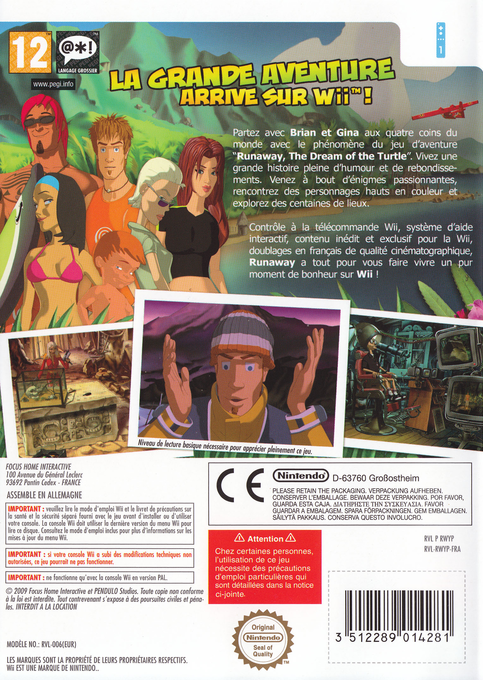 Runaway - The Dream Of The Turtle — box-2D-back (FR)