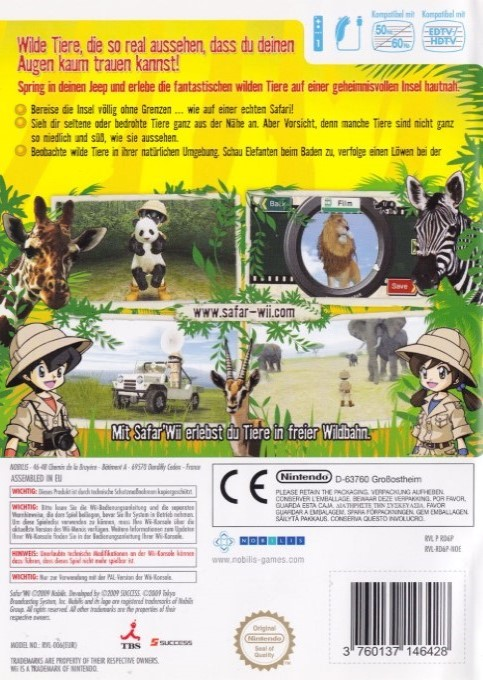 Safar'wii — box-2D-back (DE)