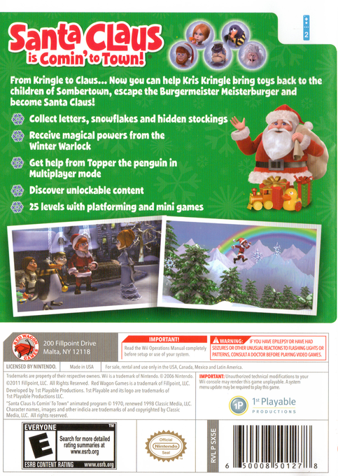 Santa Claus Is Comin' To Town! — box-2D-back (US)