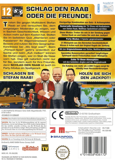 Schlag Den Raab — box-2D-back (DE)