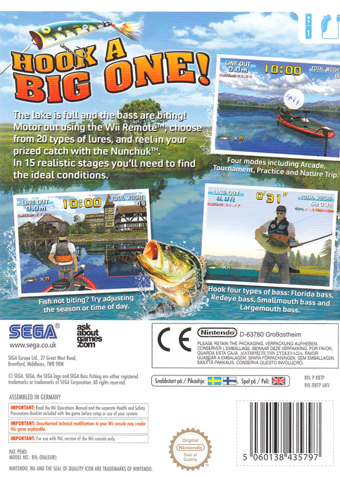 Sega Bass Fishing — box-2D-back (EU)