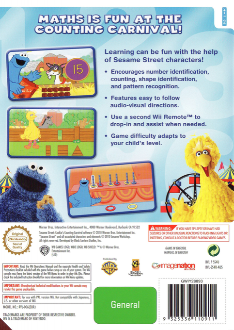 Sesame Street - Cookie's Counting Carnival — box-2D-back (AU)