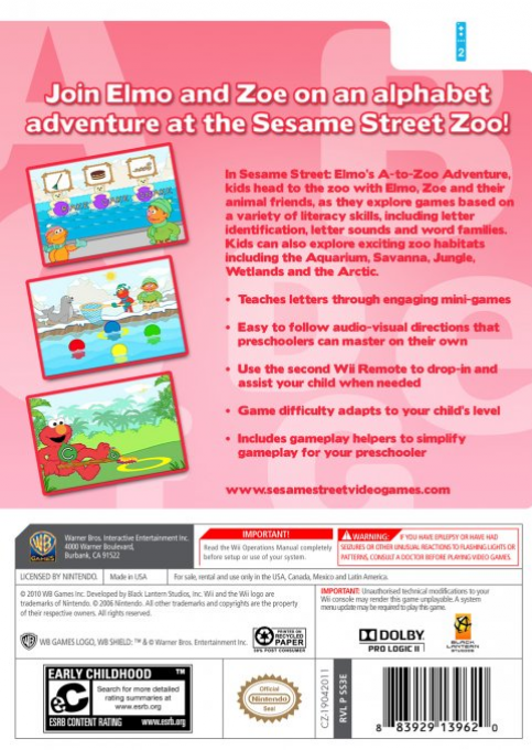Sesame Street - Elmo's A-to-zoo Adventure — box-2D-back (US)